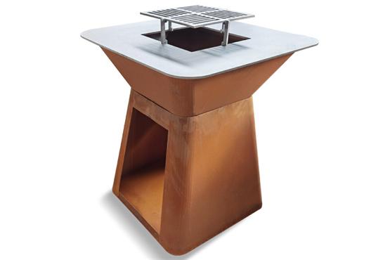 corten-bbq-grill-gn-bbq-222-for-outdoor-cooking-with-trapezoid-base