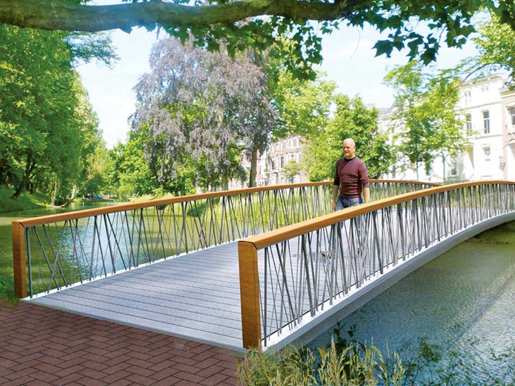 corten-steel-bridge-with-criss-crossed-designed-guardrail
