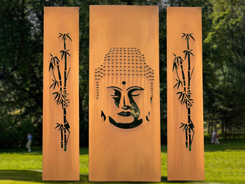 corten-steel-screen-gn-sh-204-outdoor-privacy-buddha-panes