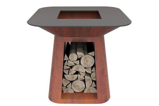 corten-bbq-grill-gn-bbq-222-for-outdoor-cooking-with-trapezoid-base