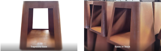 Backyard Trapezoid-Base Corten Steel BBQ Grill