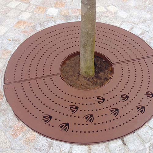 Metal Tree Grates Corten Steel Round Tree Protection Systems Gnee Garden