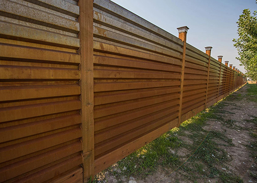 Corten Steel Fence Panels Gn Fc 101, Corrugated Metal Fence Designs