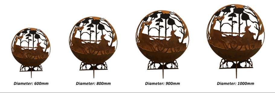 fire-spheres-with-standard-sizes