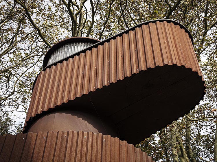 rounded-corten-steel-guest-cabin