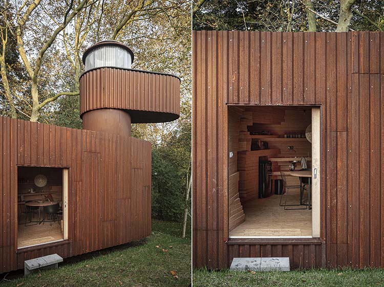 rounded-corten-steel-guest-cabin