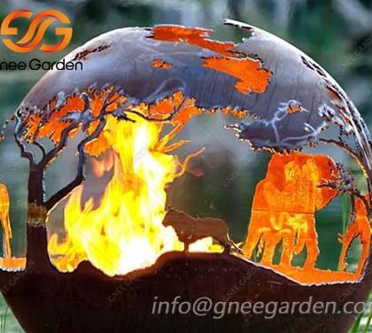 globe-fire-gn-fb-108-corten-sphere-firepit-with-animal-patternsglobe-fire-gn-fb-108-corten-sphere-firepit-with-animal-patterns