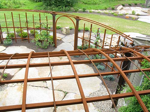 pergola-corten-gn-pg-116-with-forged-trellis-system