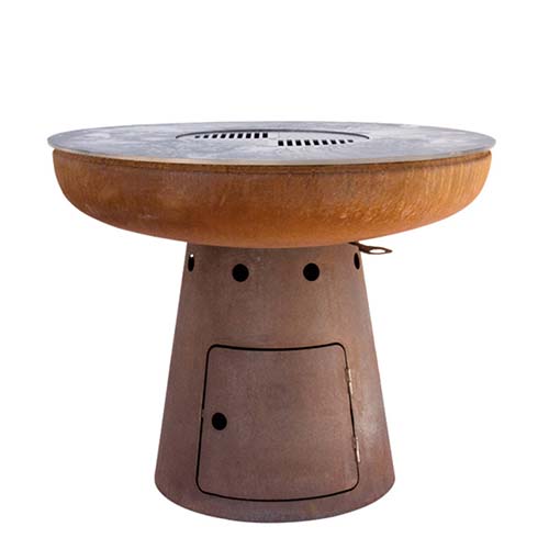 barbeque-corten-gn-bbq-211-charcoal-wood-fire-grill