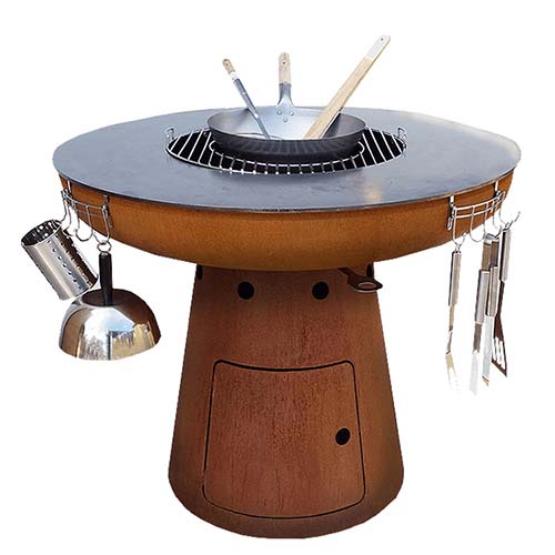 barbeque-corten-gn-bbq-211-charcoal-wood-fire-grill