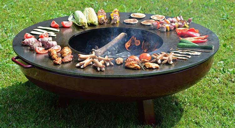 GN-BBQ-211-L Fire Bowl Grill Ring - Garden