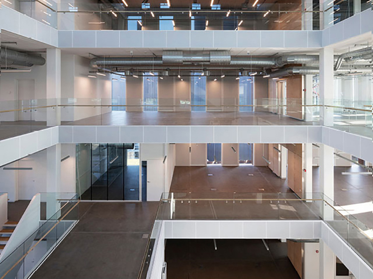 building clad in corten steel