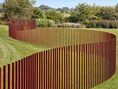corten fence posts