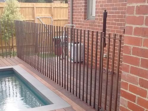 corten fence posts