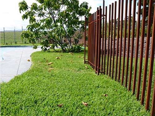 corten fence posts