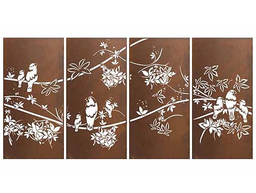 corten-screen-panels-gn-sp-168-happy-birds-6pcs-sets
