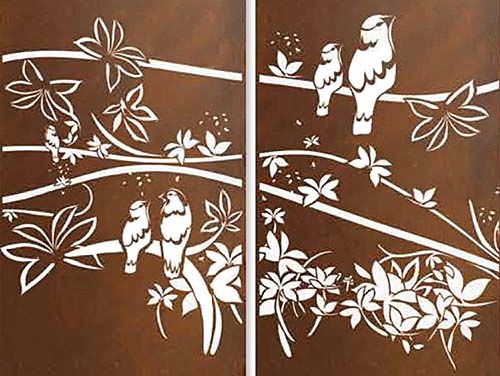 corten-screen-panels-gn-sp-168-happy-birds-6pcs-sets