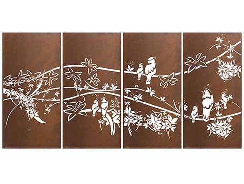 corten-screen-panels-gn-sp-168-happy-birds-6pcs-sets