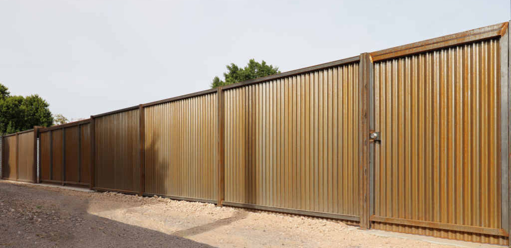 Corten Steel Fence Panels Gn Fc 101, Corrugated Metal Gate Designs