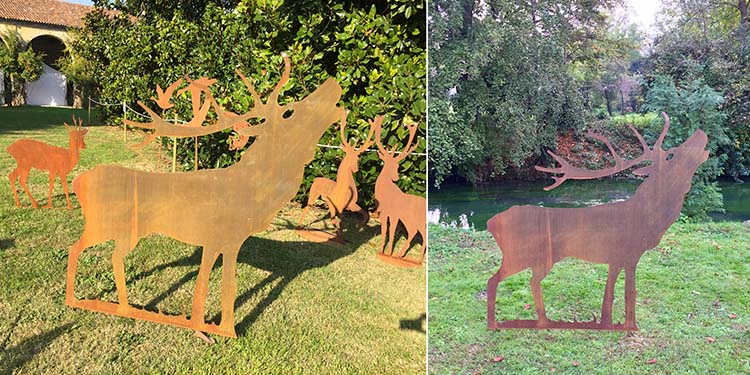 corten-steel-garden-art-gn-cs-077-deer-silhouette