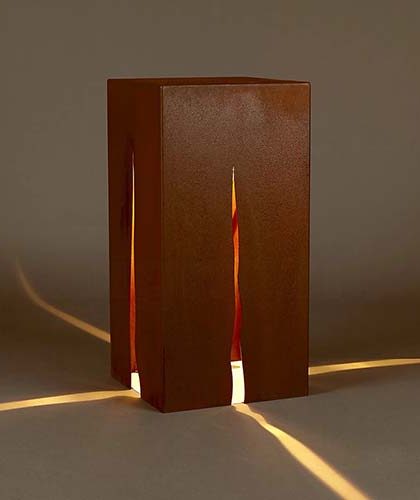 Corten steel outdoor shop lights