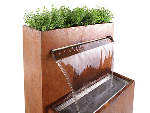 Corten Fountain GN-SF-105 with Planter Top