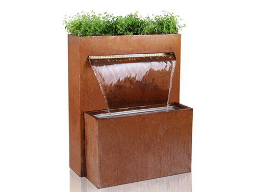 Corten Fountain GN-SF-105 with Planter Top