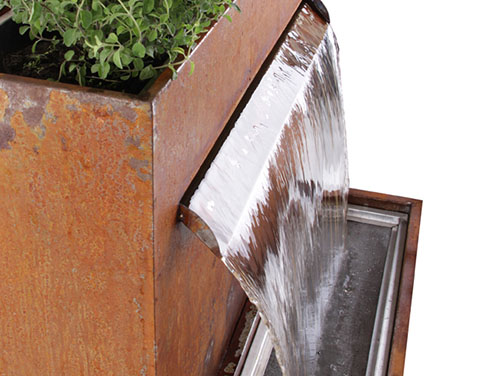 Corten Fountain GN-SF-105 with Planter Top