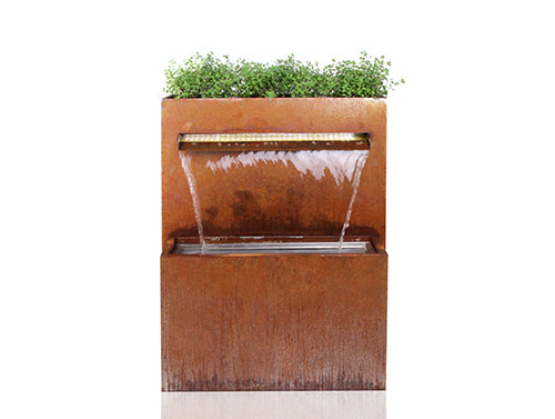 Corten Fountain GN-SF-105 with Planter Top