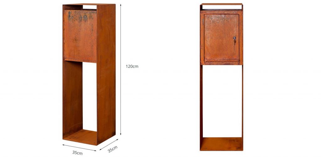 corten-steel-mailbox-with-conveneint-lock-door-gn-lb-005