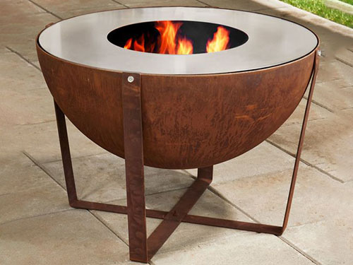 grill-corten-gn-bbq-201-semi-sphere-woodburning-grill