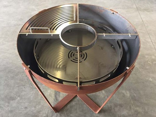 grill-corten-gn-bbq-201-semi-sphere-woodburning-grill