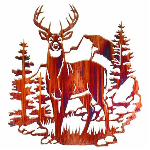 More Designs - Corten Steel Garden Art. Deer