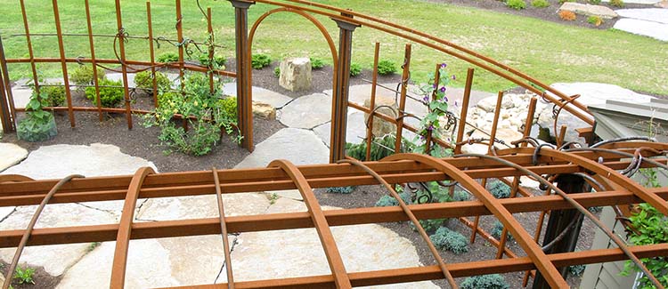 pergola-corten-gn-pg-116-with-forged-trellis-system