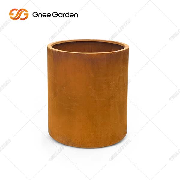 corten-flower-pot-gn-pr-1104-cylindrical-garden-planter-box