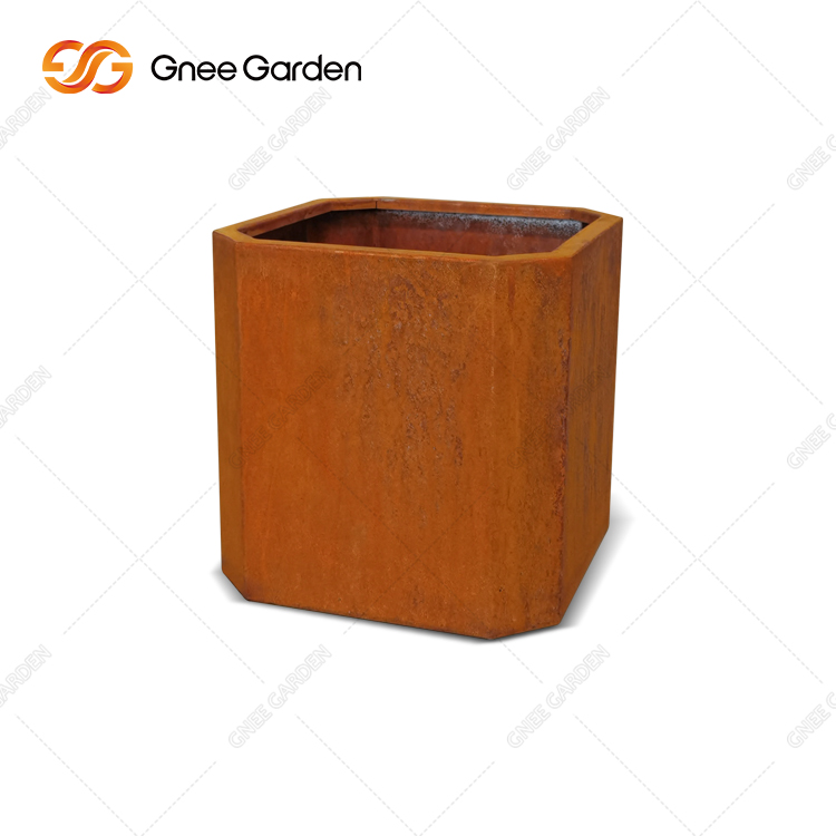 corten-planter-box-gn-pr-1221-octagon-design-flower-pot