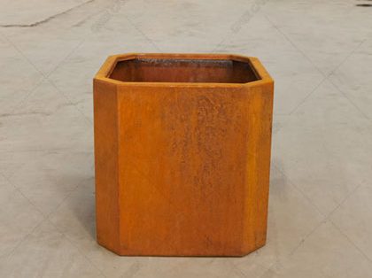 corten-planter-box-gn-pr-1221-octagon-design-flower-pot