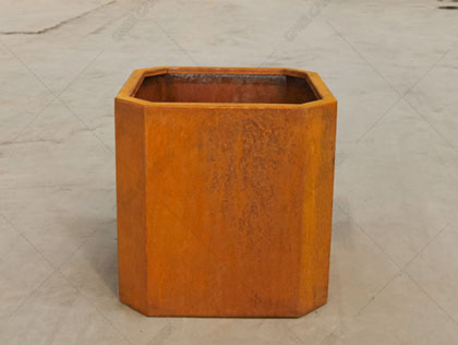 corten-planter-box-gn-pr-1221-octagon-design-flower-pot