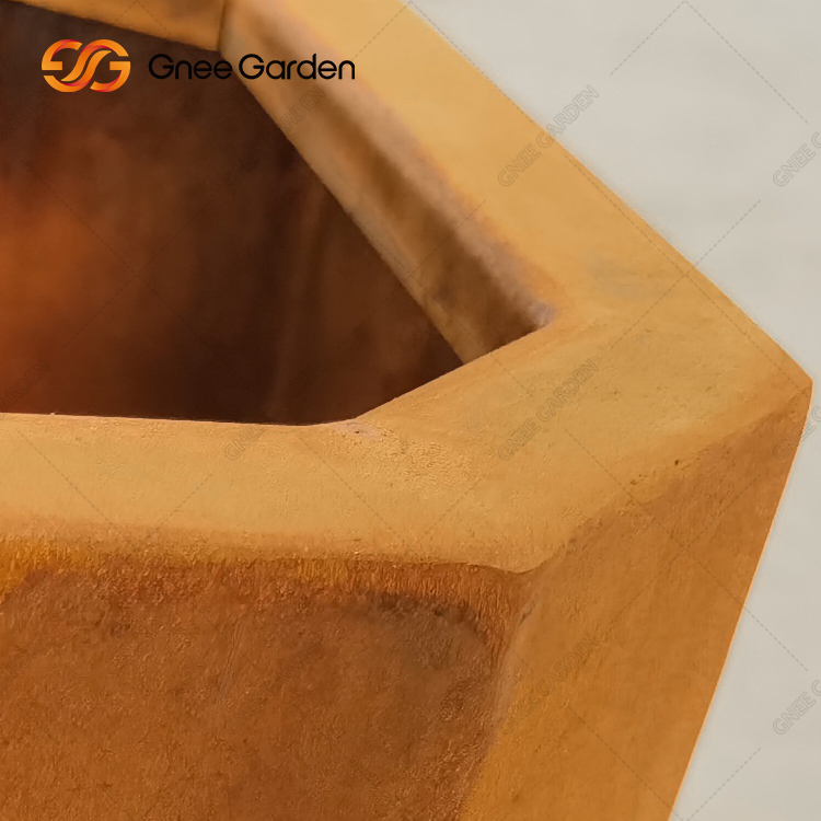 corten-planter-box-gn-pr-1221-octagon-design-flower-pot