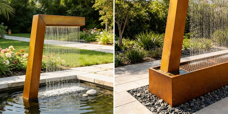 Corten Steel Water Wall Fountain