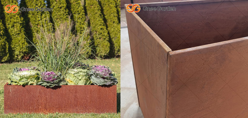 Detachable Corten Steel Planter Box 