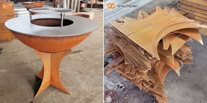 Weathering Steel BBQ Outdoor Kitchen Grill