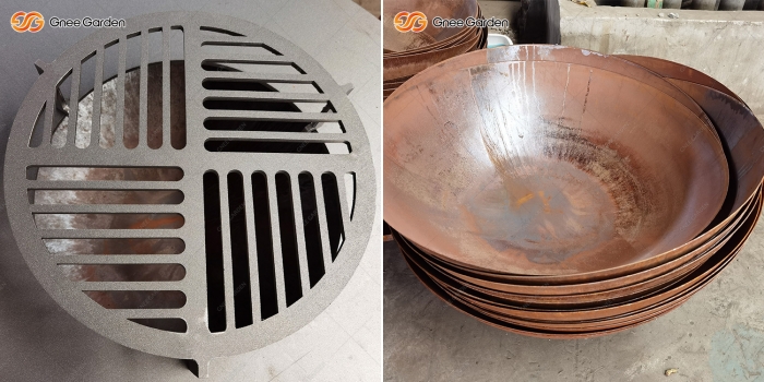 Outdoor Corten Steel BBQ Kitchen Grill