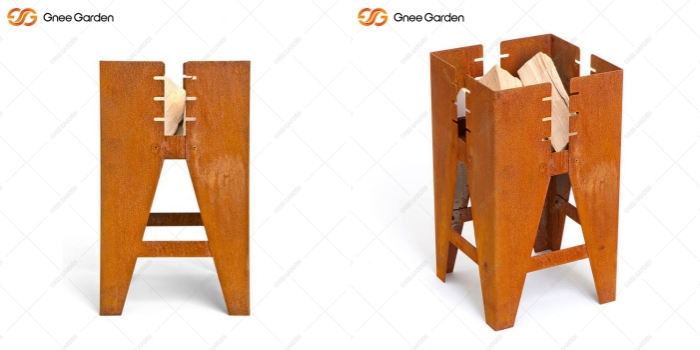 Small Corten Steel Fire Pit Bbq