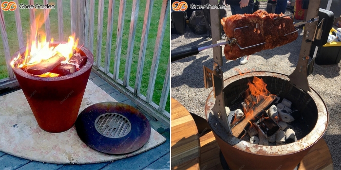 Modern Design Corten Steel BBQ Grill