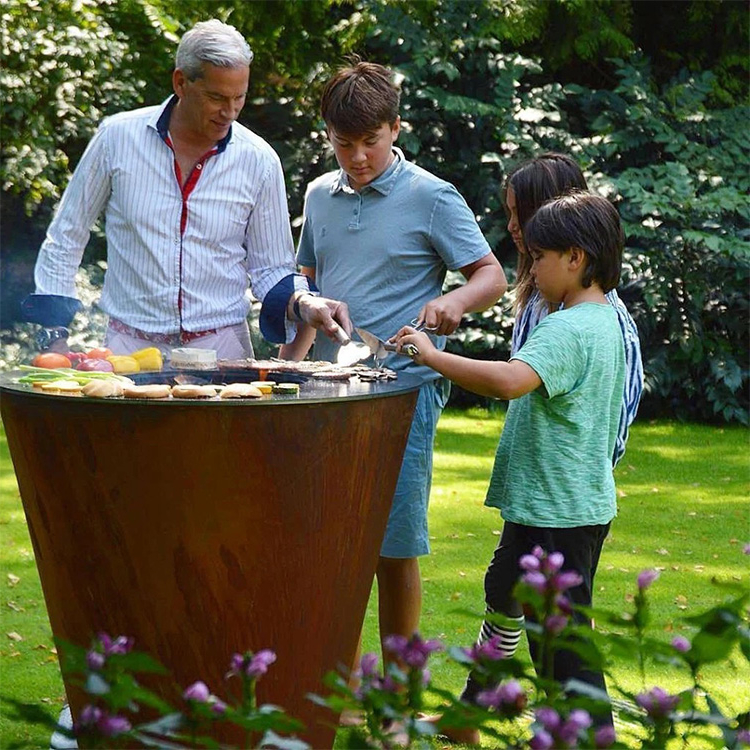 Corten Steel BBQ Modern Grill