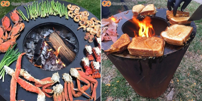 Outdoor Corten Steel BBQ Grill