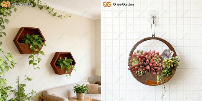 Indoor Corten Steel Wall Planter