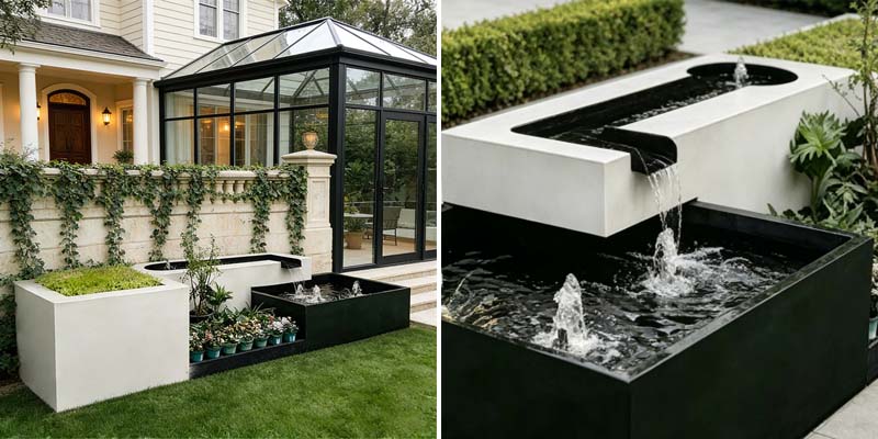 large outdoor water fountains