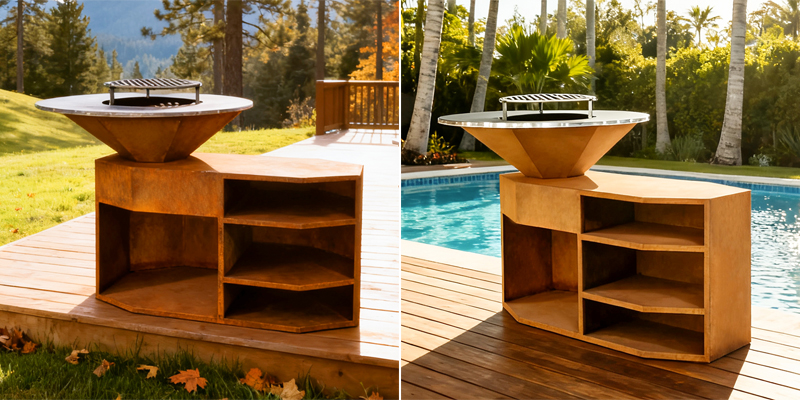 wood burning barbecue grills